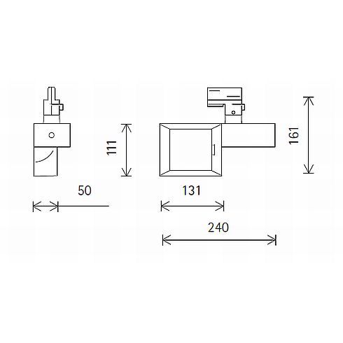72930.000 OPTON white Lens wallwasher for ERCO 3-circuit track system