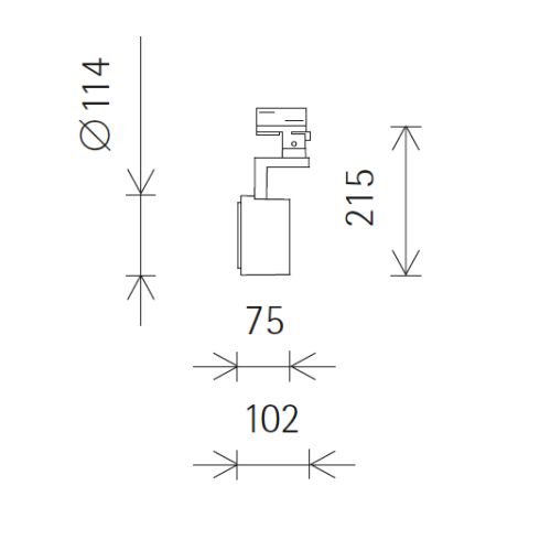 71675.000 PARSCAN silver LED floodlight for ERCO 3-circuit system