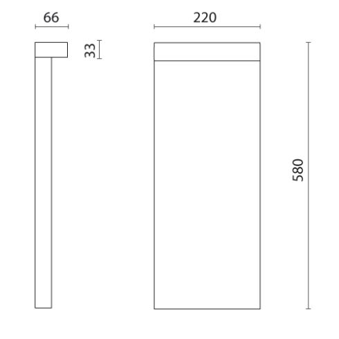 MINILOOK WOOD 580 white LED bollard