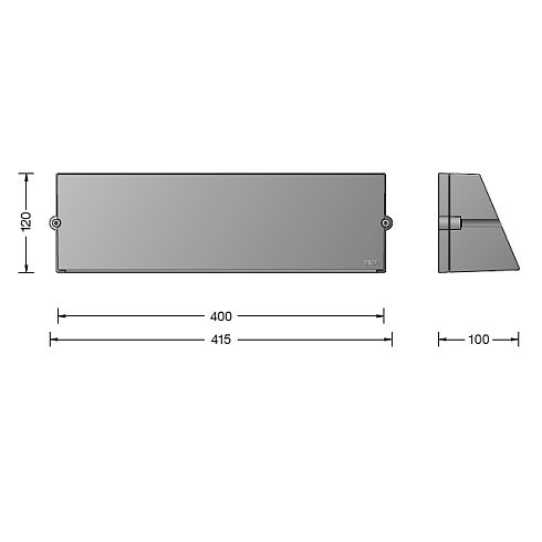 24373 LED wall luminaire, graphite