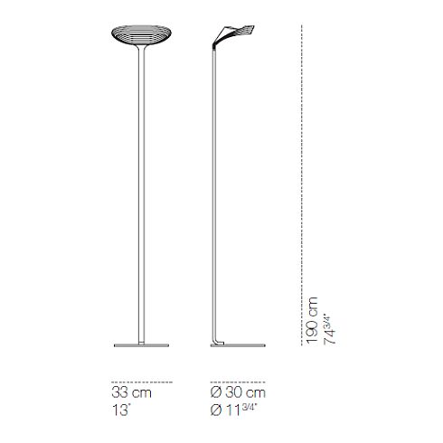 Sestessa terra LED floor luminaire, white