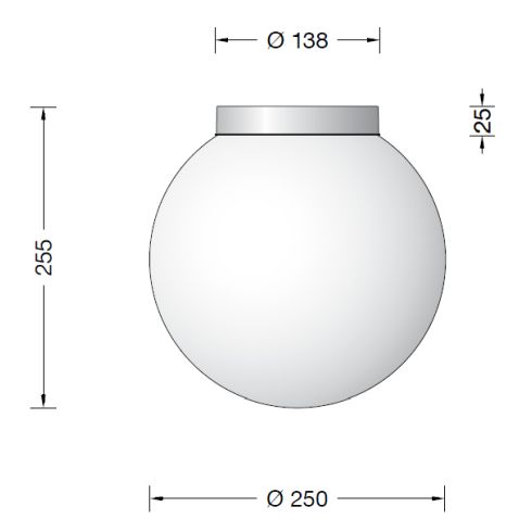 50539K3 LED ceiling and wall luminaire