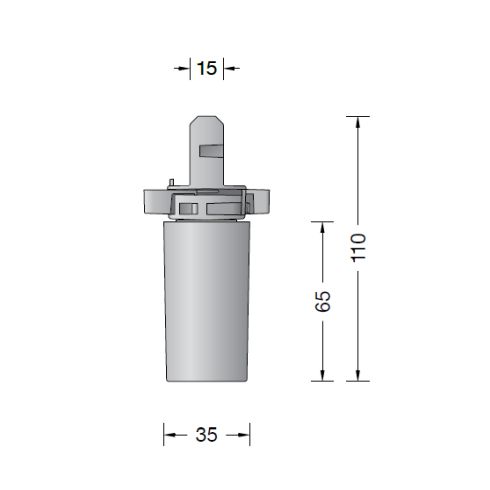 13216 Track adapter velvet white for BEGA system pendant luminaires