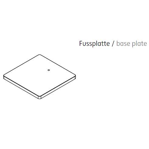 Accessory - Baseplate anodised silver for desk luminaire ROXXANE HOME