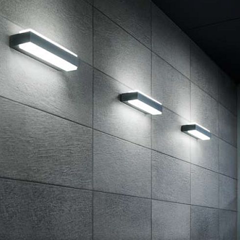 PLAN HORIZONTAL bronze LED wall luminaire