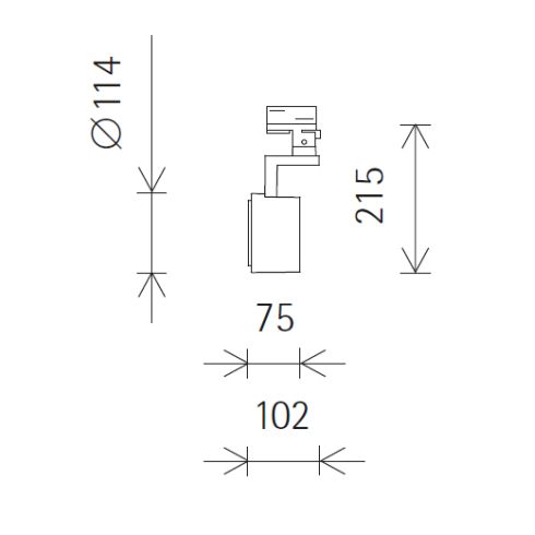 71679.000 PARSCAN silver LED lens wallwasher for ERCO 3-circuit system