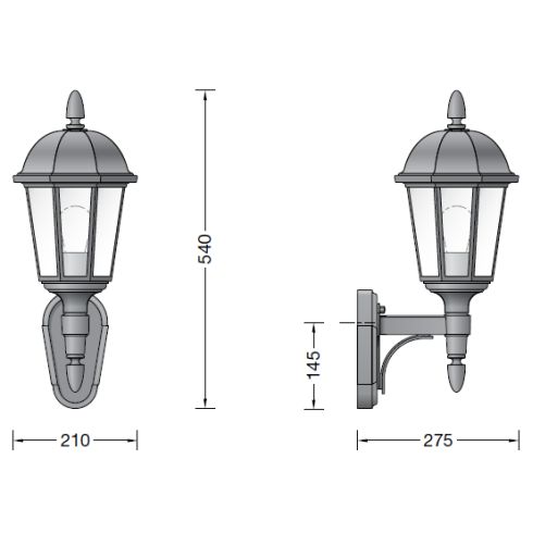 31415K3 >Bruges< Wall luminaire