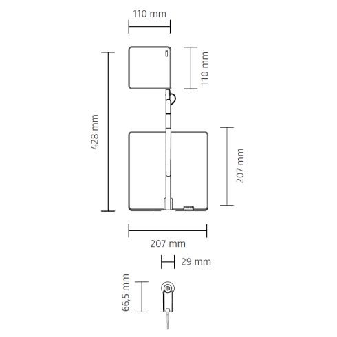 Roxxane Leggera 101 CL SET LED floor luminaire, white