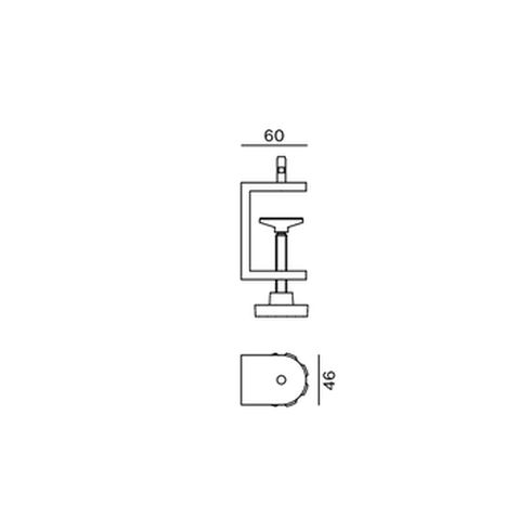 TABLE CLAMP black for XAL table luminaires