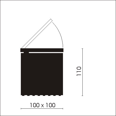 Cuboled pentacolore LED table luminaire, five-coloured