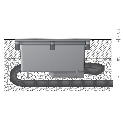 84090K3 LED in-ground luminaire, asymmetrical