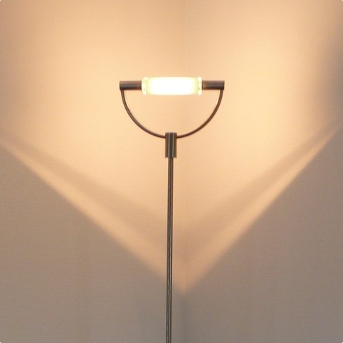 Gradi terra retinato Floor luminaire, nickel satined