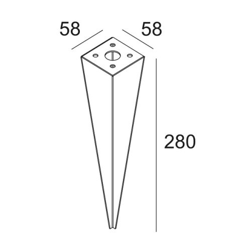 PIN 1 - Accessory Earth spike for Deltalight bollards