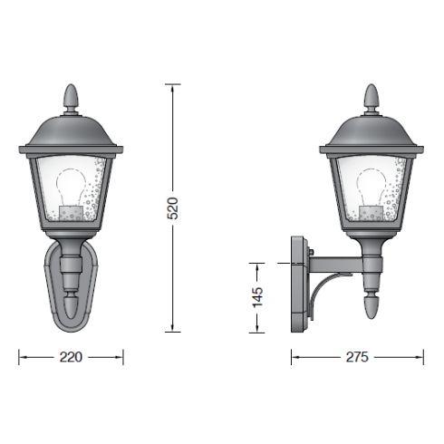 31428K3 >Strasbourg< Wall luminaire