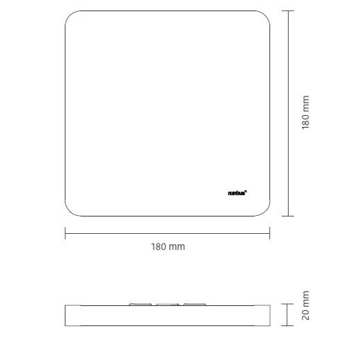 Cubic 49 ON LED ceiling luminaire 3000K