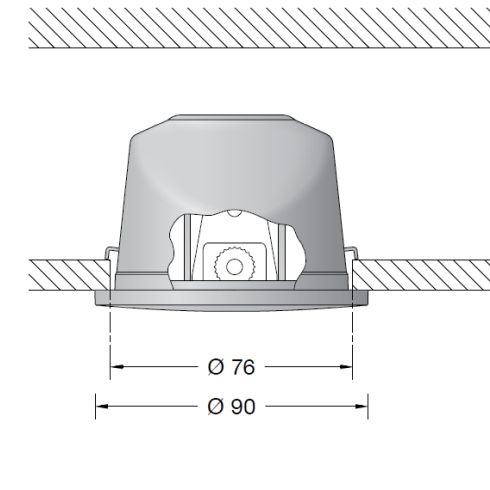 13261 - Recessed canopy velvet white for BEGA system pendant luminaires