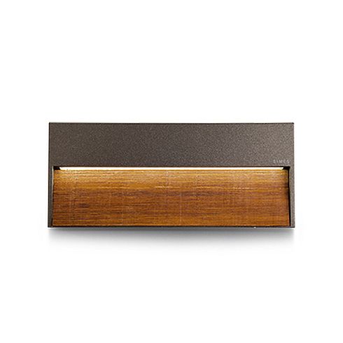 SKILL WOOD RECTANGULAR bronze LED wall luminaire