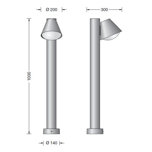 84073K3 Garden and pathway luminaire, graphite