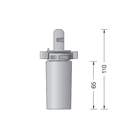 13356 Track adapter velvet white for BEGA system pendant luminaires