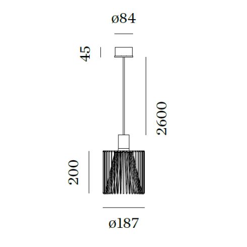 WIRO 1.8 Pendant luminaire, rust