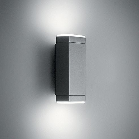PLAN VERTICAL grey LED wall luminaire