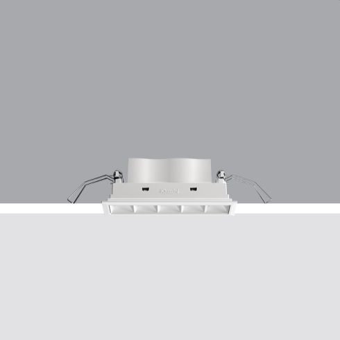 Laser Blade Frame - 5 Recessed LED ceiling luminaire, white