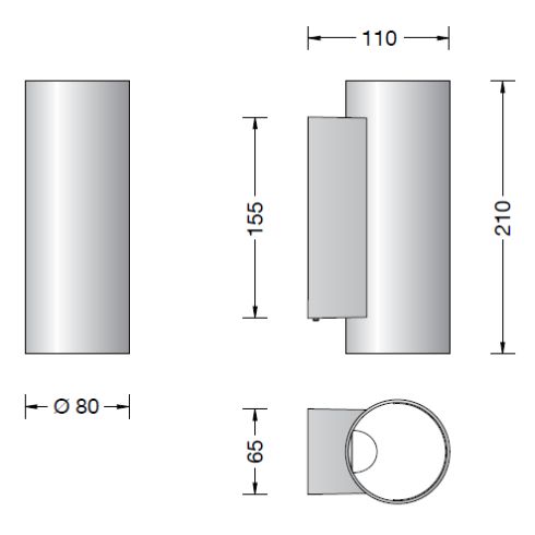51145.2K3 - STUDIO LINE LED wall luminaire, aluminium