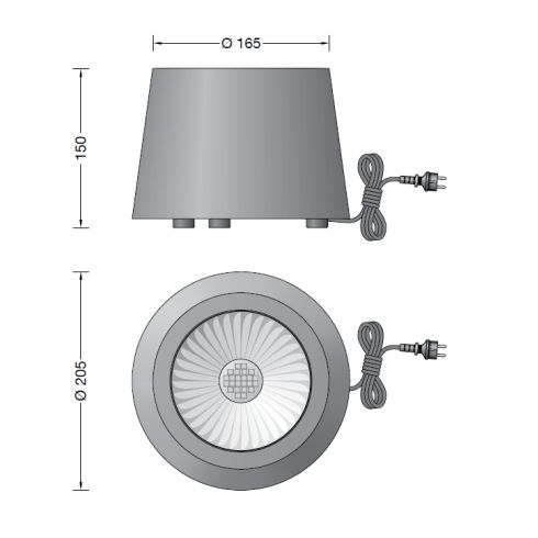 84831K3 - BEGA UniLink Portable surface-mounted floodlight, graphite 84831K3 - BEGA UniLink Portable surface-mounted floodlight, graphite