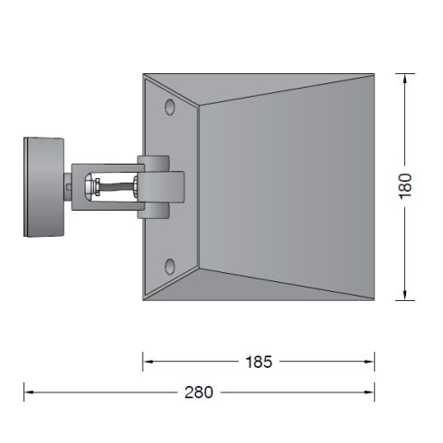 84256K3 LED surface washer with mounting box, graphite