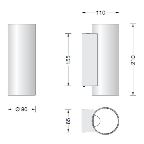 51143.2K3 - STUDIO LINE LED wall luminaire, aluminium
