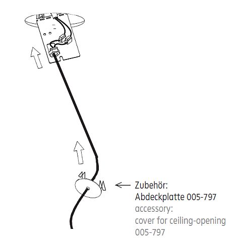 Cover for ceiling opening MODUL L Accessory for Nimbus LED luminaires