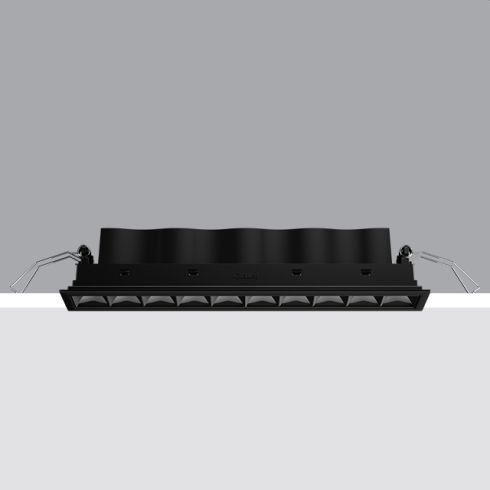 Laser Blade Frame - 10 Recessed LED ceiling luminaire, black
