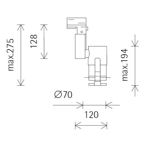 71215.000 OPTEC Contour spotlight for ERCO DALI track system