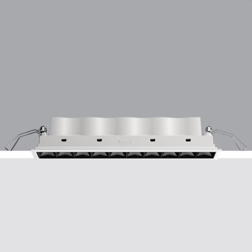 Laser Blade Frame - 10 Recessed LED ceiling luminaire, white-black