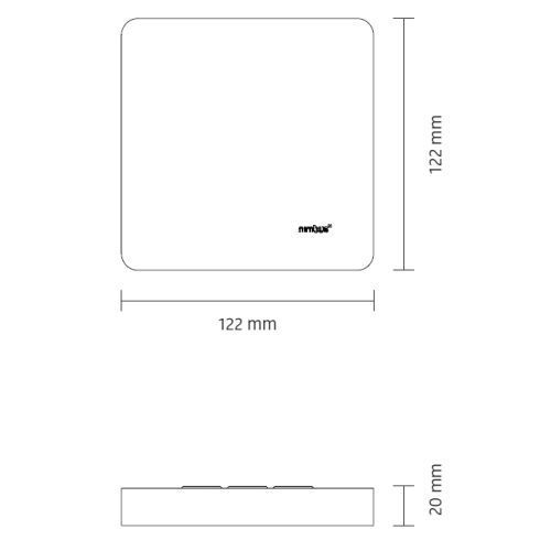 Cubic 36 Aqua LED ceiling luminairel 2700K